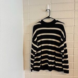 H&M black and white striped sweater